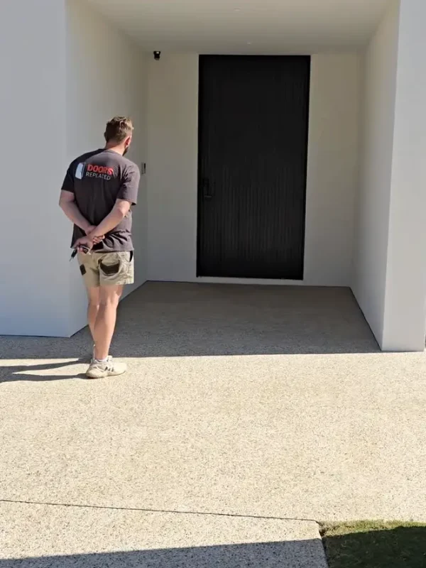 Business owner Nik admiring a finished project